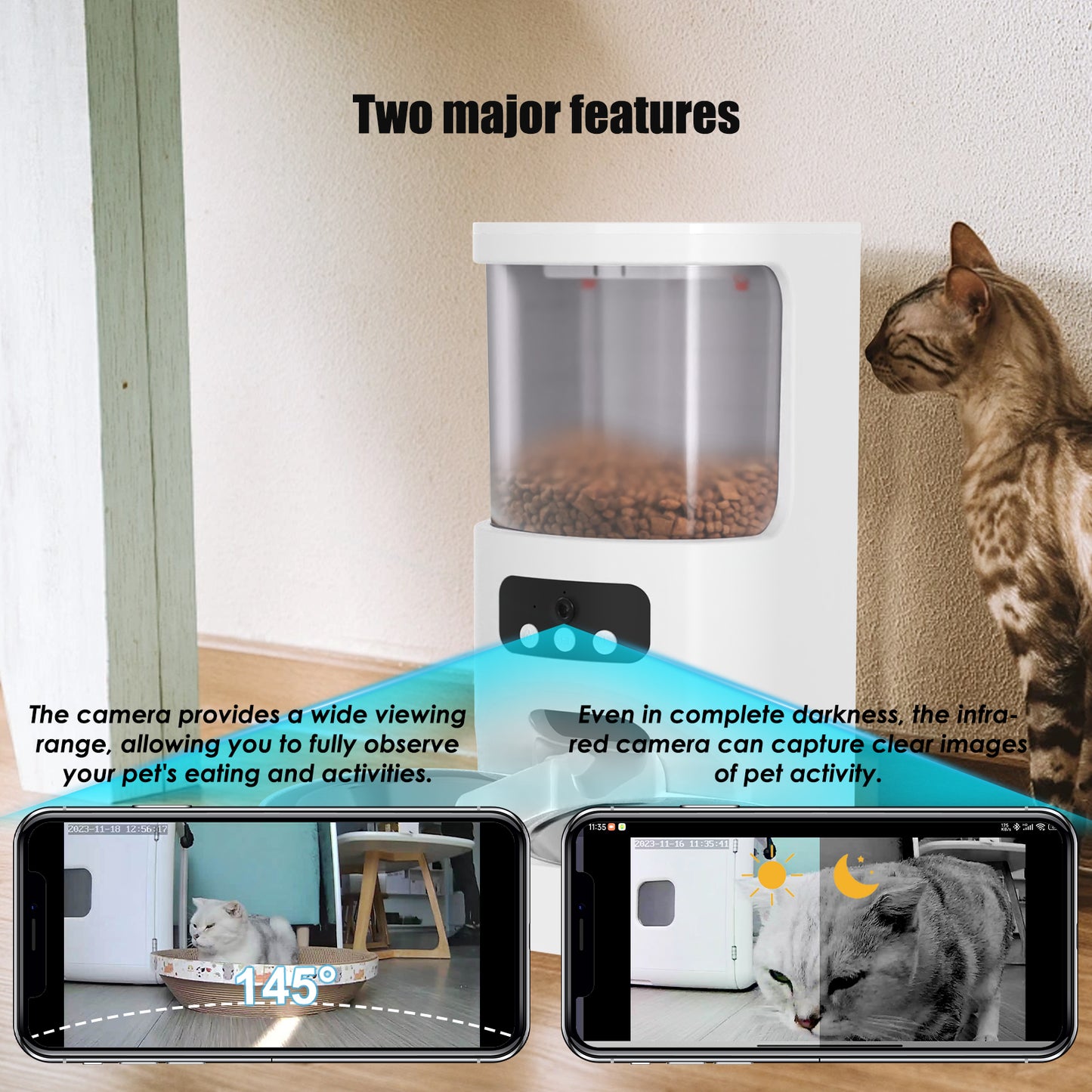 Tasty Feeder With Camera Pro Dual Tray
